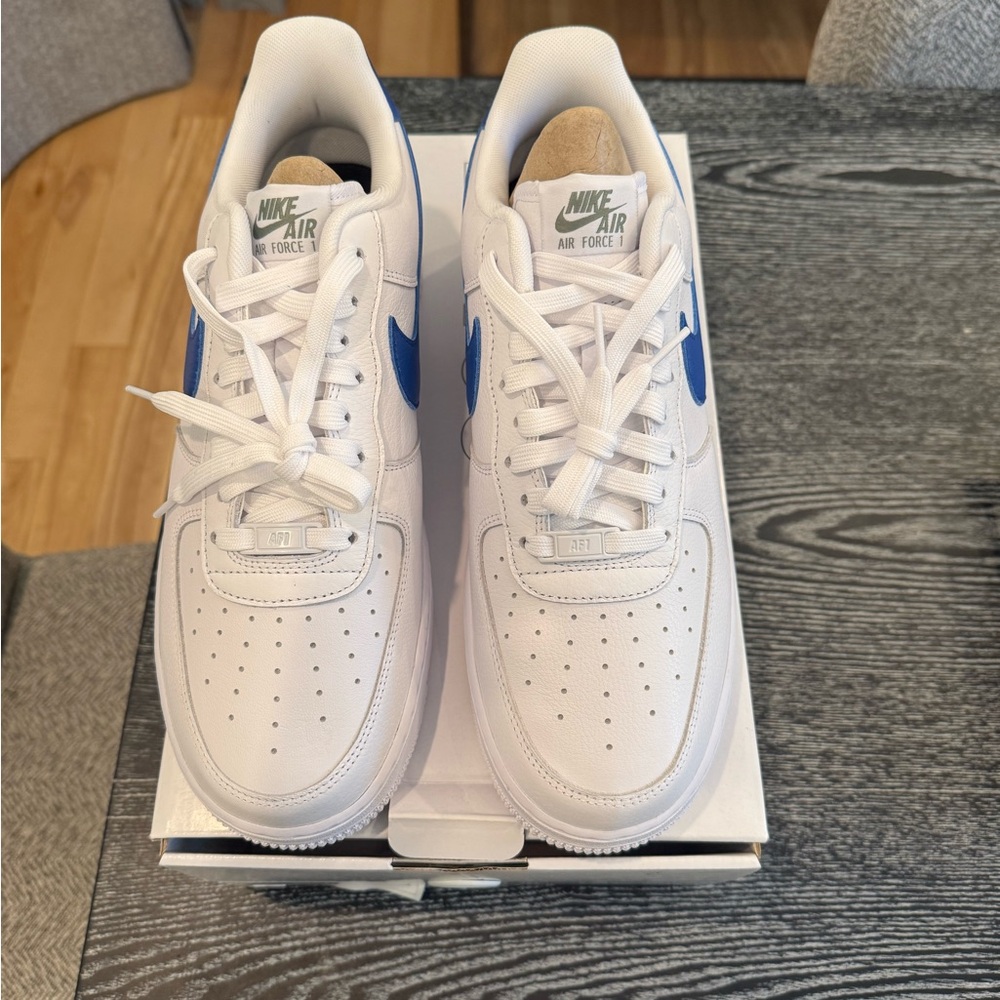 Nike Air Force 1 White with Blue Accents
